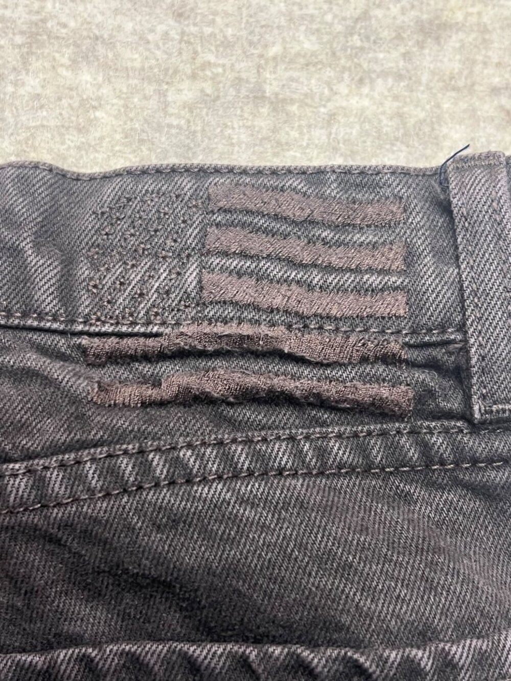 Revice Denim Black High-Waisted Straight-Leg Jeans Button Fly Classic 25 USA - Picture 6 of 10